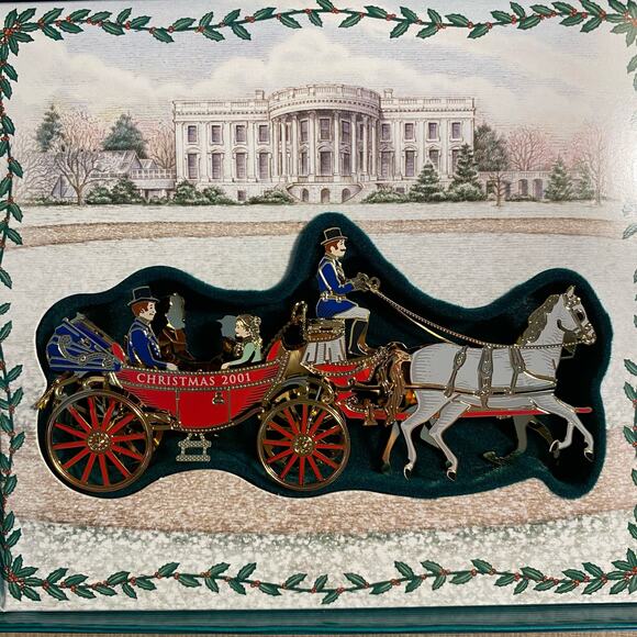 2001 White House Historical Association Christmas Tree Ornament Holiday - Picture 1 of 8